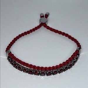 NWOT Genuine Red Garnet Gemstone Bracelet By Designer Chuck Clemency